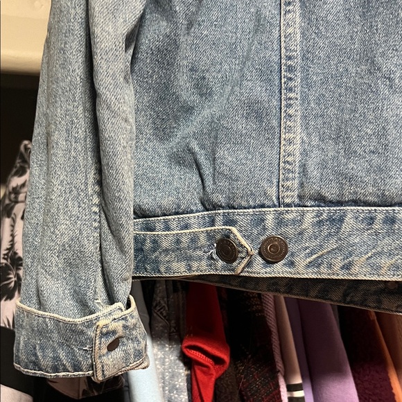 Topshop Cream Sherpa Lined Denim Jacket - Picture 11 of 12